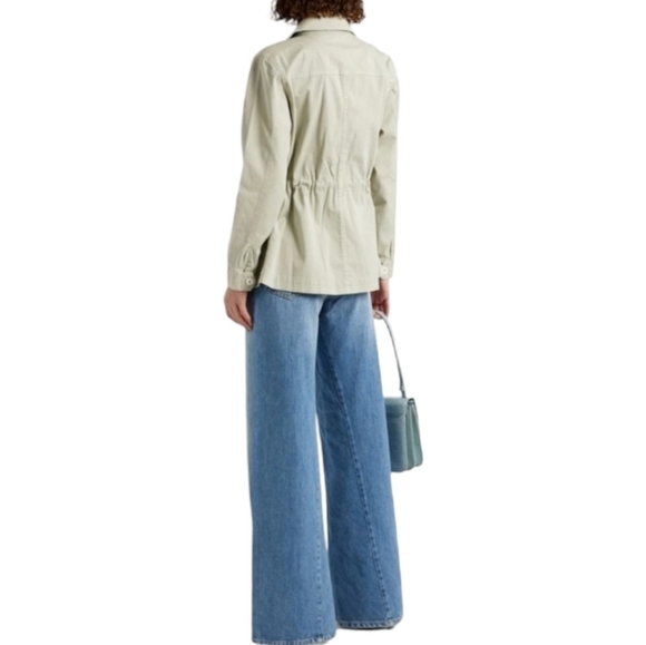 Jonathan Simkhai Maggie Twill Jacket, Size 6, Sage, NWT - Picture 2 of 16